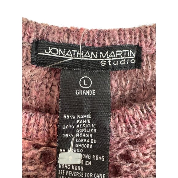 Jonathan Martin Studio Womens Sleeveless Knit Sweater Size L Ramie Blend Purple - Picture 2 of 4